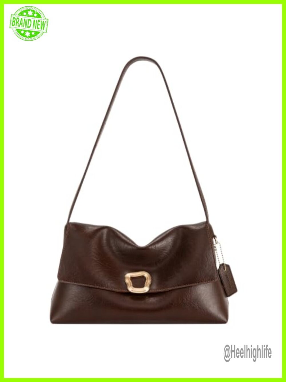 Faux Leather Vintage Hobo Shoulder Bag Water Resistant Magnetic Snap